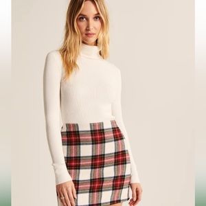 Abercrombie wool blend plaid mini skirt